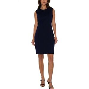 Liverpool Los Angeles Black Sleeveless Sheath Dress Size 10/30 NWT